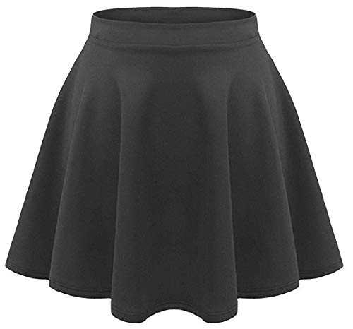 RageIT Skaterrock für Mädchen, einfarbig, ausgestellt, hohe Taille, Alter 5–13 Jahre Gr. 11-12 Jahre, anthrazit von RageIT