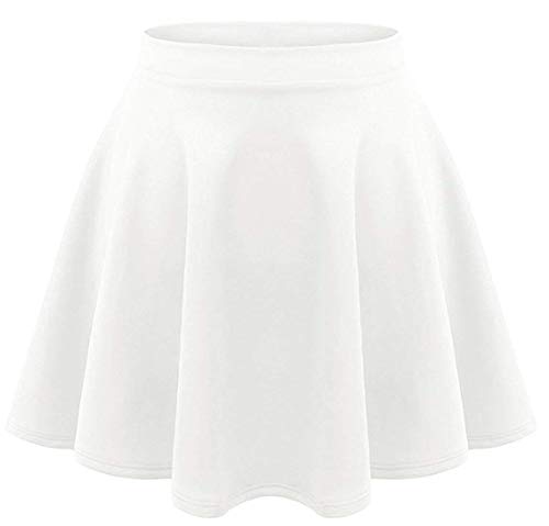 RageIT Skaterrock für Mädchen, einfarbig, ausgestellt, hohe Taille, Alter 5–13 Jahre Gr. 7-8 Jahre, weiß von RageIT