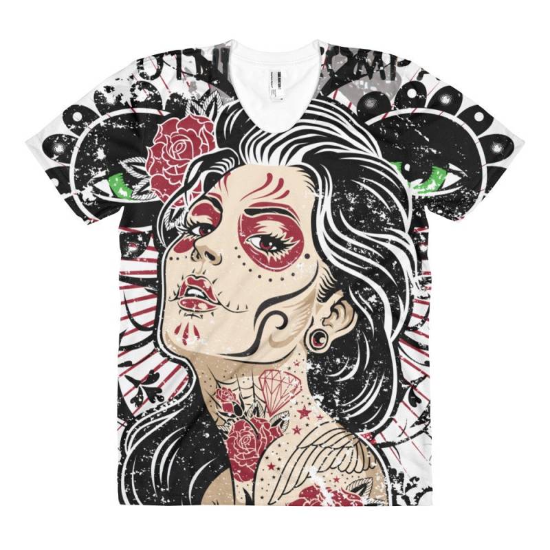Schöne Muerte-Sublimation All-Over-Print Women Es Sublimation T-Shirt Schöne Muerte-Sublimation All-Over-Print Women Es Sublimation T-Shirt von RaggedClothingCo