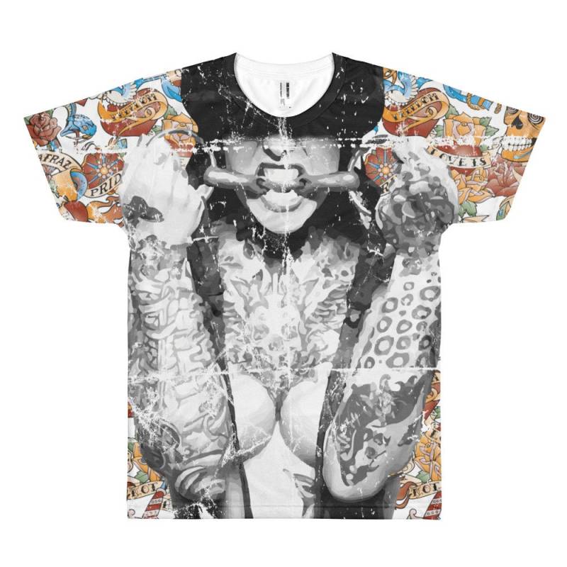Tätowierung Thrasher Herren Sublimation Allover Print Short Sleeve T-Shirt von RaggedClothingCo