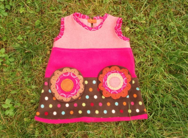 Blume Kleid 1-2 Jahre + Fleece Winter Pinafore Fairy Festival Kinder Baby von RaggtaggPixie