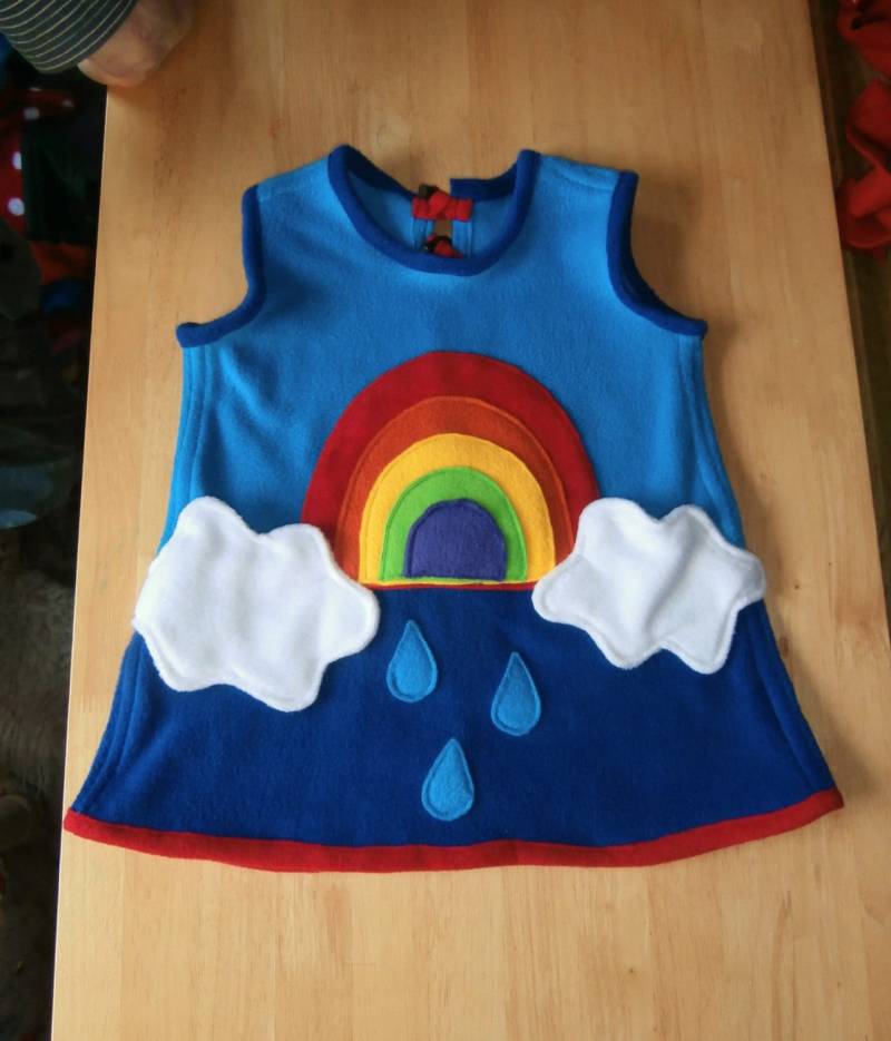 Rainbow & Sunshine Kleid Oder Top Fleece Pixie Wolke Taschen Pinafore Fee Psy Festival Rainbow & Sunshine Kleid Oder Top Fleece Pixie Wolke Taschen Pinafore Fee Psy Festival von RaggtaggPixie