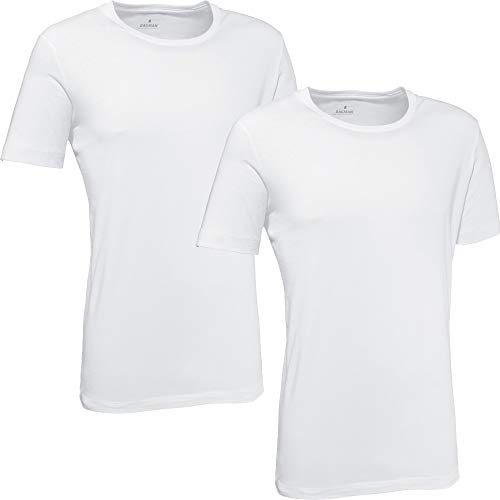 Ragman Herren 2 T-Shirt Doppelpack Bodyfit mit Rundhals, Weiß, XL von RAGMAN