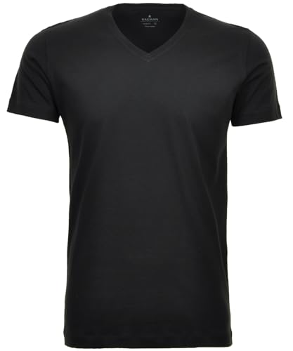 Ragman Herren 2 T-Shirt Doppelpack Bodyfit mit V-Ausschnitt, Schwarz, Größe XL von RAGMAN