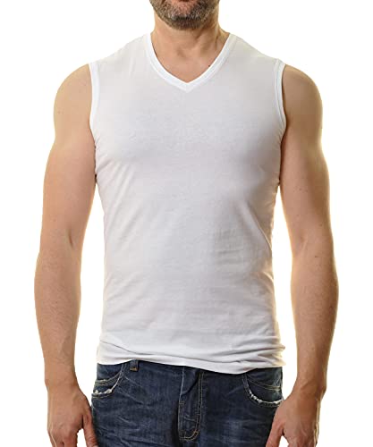 Ragman Herren Bodywear V-Neck 2er Pack- Gr. 3XL, Weiß von RAGMAN