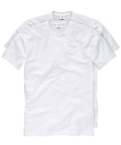 Ragman Herren Doppelpack - 2 T-Shirts mit Rundhals, Weiß, 3XL von RAGMAN