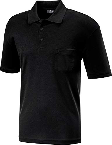 RAGMAN Herren Softknit-Polo mit Brusttasche, Kurzarm M, Schwarz-009 von RAGMAN