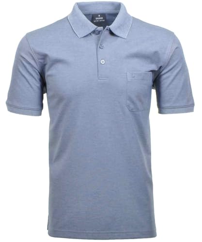RAGMAN Herren RAGMAN Kurzarm Softknit Poloshirt Small, Taube-073 von RAGMAN