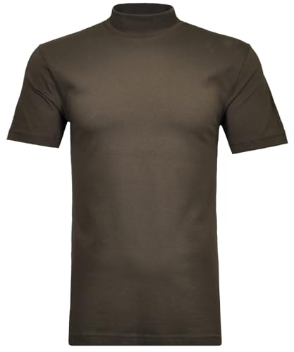 RAGMAN Herren Stehkragenshirt Kurzarm Braun-080, 3XL von RAGMAN
