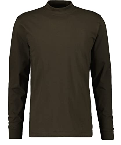 RAGMAN Herren RAGMAN Stehkragenshirt langarm Gr. S, Khaki-308 von RAGMAN