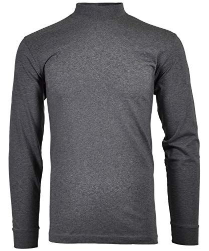 RAGMAN Herren RAGMAN Stehkragenshirt langarm Gr. S, Anthrazit-019 von RAGMAN