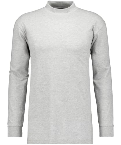 RAGMAN Herren RAGMAN Stehkragenshirt langarm Gr. 3XL, Grau-Melange-012 von RAGMAN