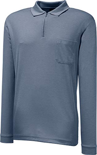 RAGMAN Langarm Poloshirt Softknit S, Taube-073 S Taube-073 von RAGMAN