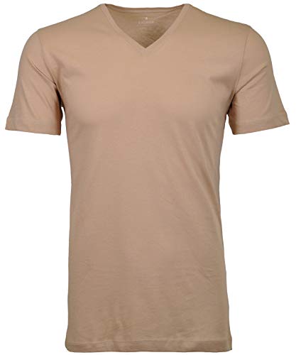 RAGMAN Herren 2 T-Shirt Doppelpack Bodyfit mit V-Ausschnitt M, Light Skin-086 von RAGMAN