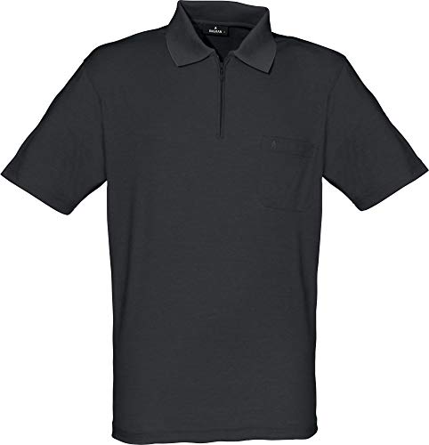 Ragman Herren Kurzarm Poloshirt, Dunkel Grau, S von RAGMAN