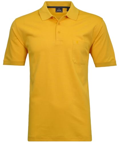 RAGMAN Herren Softknit-Polo mit Brusttasche, Kurzarm Gelb-050, M von RAGMAN