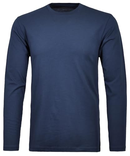 RAGMAN Herren Langarm-Shirt Rundhals Nachtblau-079, S von RAGMAN