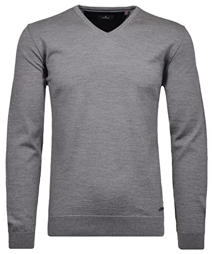 RAGMAN Herren Merino-Pullover V-Ausschnitt XL, Mittelgrau-015 von RAGMAN