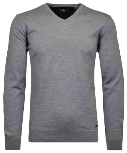 RAGMAN Herren Merino-Pullover V-Ausschnitt (DE/NL/SE/PL, Alphanumerisch, XL, Regular, Regular, Mittelgrau-015) von RAGMAN