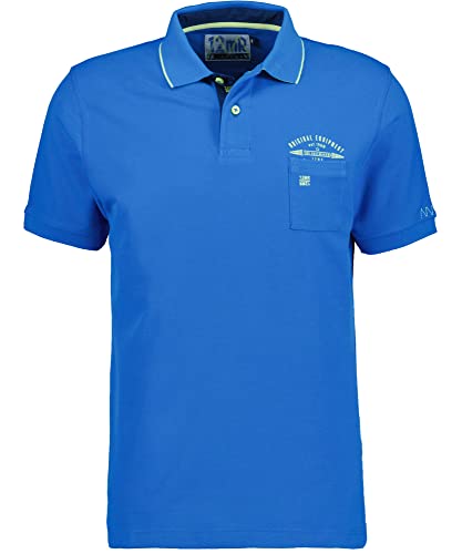 RAGMAN Herren Poloshirt mit Brusttasche Azur blau - XXL von RAGMAN