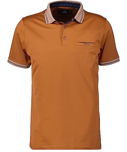 RAGMAN Herren Polo Uni mit Kontrastdetails, mercerisiert L, Ocker-523 von RAGMAN