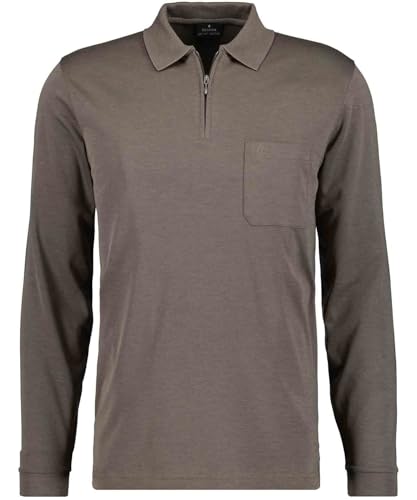 Ragman Herren-Poloshirt, Langarm Taupe Größe XXXL 3XL Taupe von RAGMAN