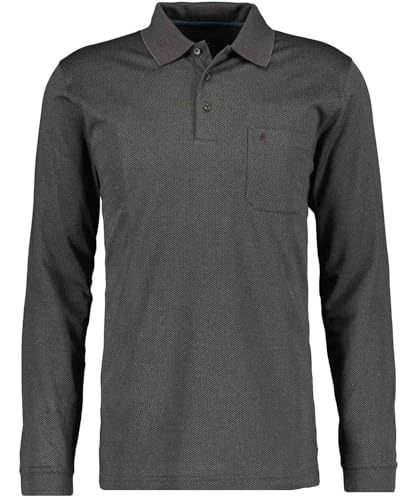 RAGMAN Herren Poloshirt Langarm Grau-Melange-194, M von RAGMAN