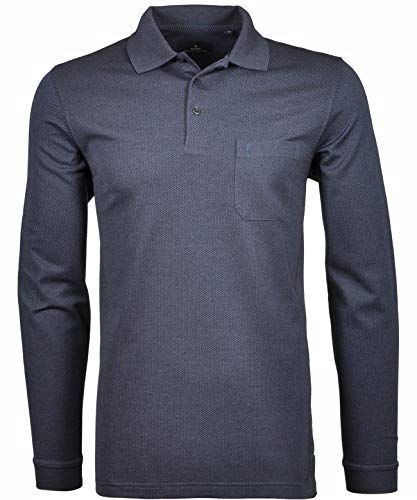 RAGMAN Herren Poloshirt Langarm Marine-070, XXL von RAGMAN