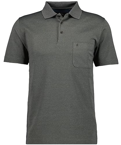 RAGMAN Herren Softknit-Polo Fishnet L, Grau-Melange-194 von RAGMAN