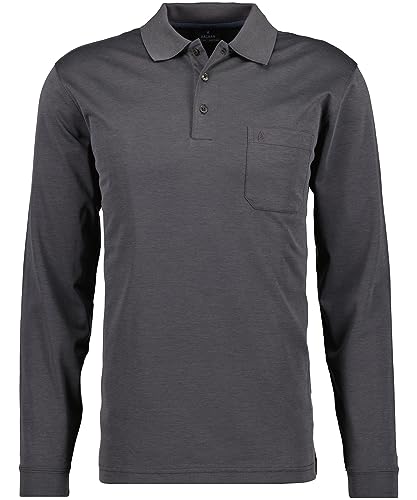 Ragman Herren Softknit-Polo Langarm XL Schiefer von RAGMAN