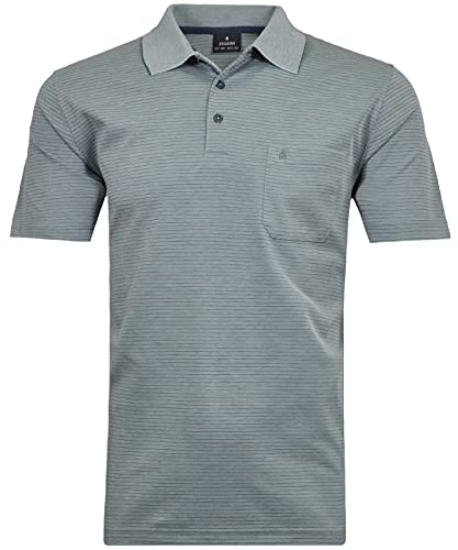 Ragman Herren Softknit-Polo fein gestreift XL, Salbei-344 von RAGMAN