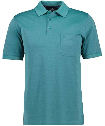 RAGMAN Herren Softknit-Polo mit Brusttasche, Kurzarm Smaragd-340, L von RAGMAN