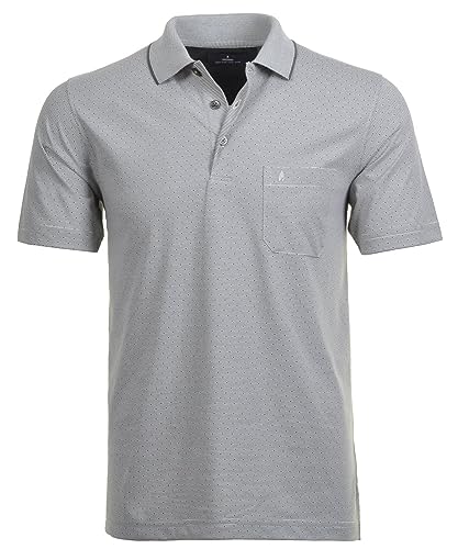 RAGMAN Herren Jersey-Softknit-Polo gestreift, mit Knopfleiste XXL, Ecru-003 von RAGMAN