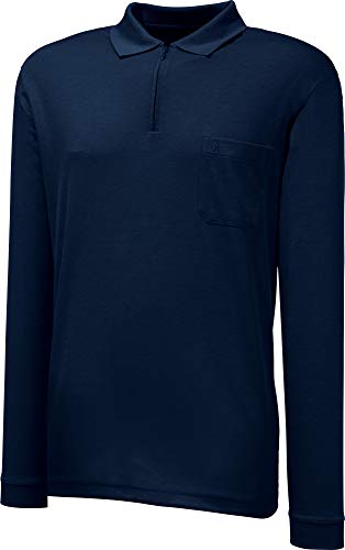 Ragman Herren Softknit-Poloshirt Langarm mit Zip 3XL Marine von RAGMAN