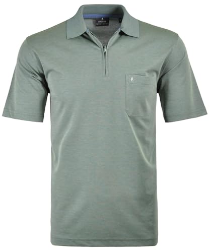 RAGMAN Herren Softknit-Poloshirt mit Zip Schilf-341, 3XL von RAGMAN