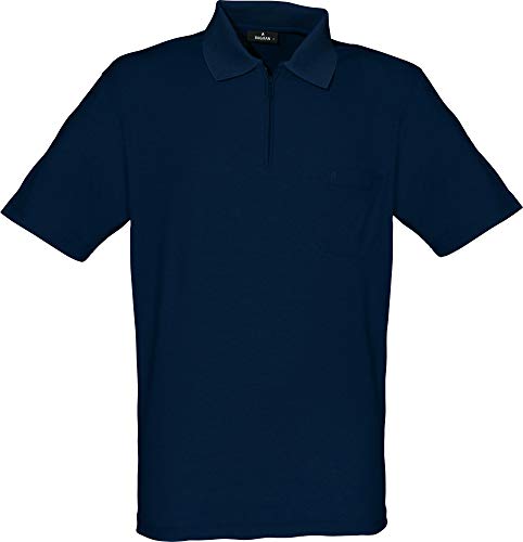 RAGMAN Herren Softknit-Poloshirt mit Zip 5XL, Marine-070 von RAGMAN