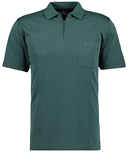 RAGMAN Herren Softknit-Poloshirt mit Zip L, Moosgrün-318 von RAGMAN