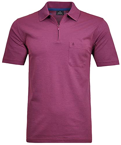 RAGMAN Herren Softknit-Poloshirt mit Zip S, Magenta-485 von RAGMAN