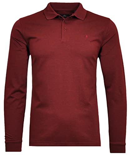 RAGMAN Herren Softknitpolo Langarm Modern Fit XL, Rot-060 von RAGMAN