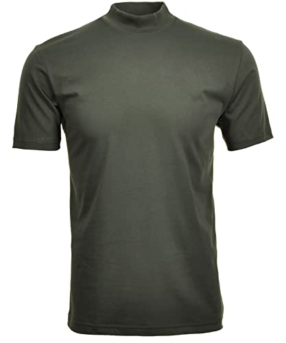 RAGMAN Herren Stehkragenshirt Kurzarm 3XL, Khaki-308 von RAGMAN