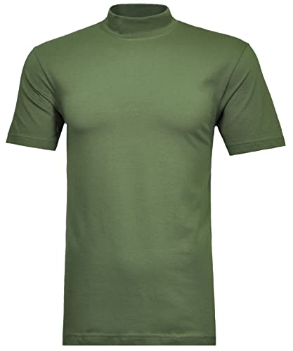 RAGMAN Herren Stehkragenshirt Kurzarm 3XL, Oliv-339 von RAGMAN