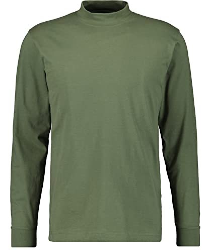 RAGMAN Herren Stehkragenshirt Langarm L, Oliv-339 von RAGMAN