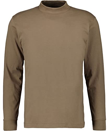 RAGMAN Herren Stehkragenshirt Langarm S, Kastanie-089 von RAGMAN