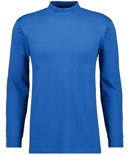 RAGMAN Herren Stehkragenshirt Langarm Blau-718, L von RAGMAN
