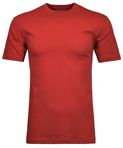 RAGMAN Herren T-Shirt 2er Pack Kurzarm Rundhals Shirt, Reg Fit, BLUTROT, XL von RAGMAN