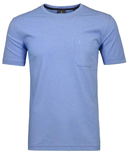 Ragman Herren T-Shirt Softknit Uni, Pflegeleicht M, Blau-718 von RAGMAN