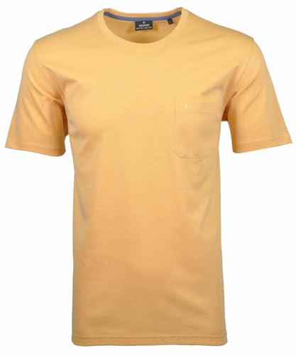 RAGMAN Herren Softknit T-Shirt Rundhals, mit Brusttasche XL, Gelb-056 von RAGMAN