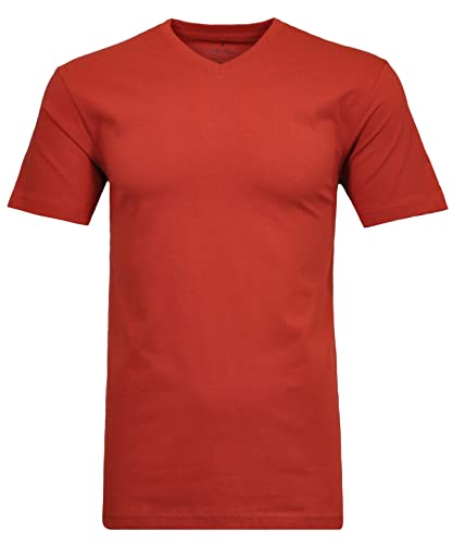 RAGMAN Herren T-Shirt V-Ausschnitt Single-Pack L, Rostrot-063 von RAGMAN