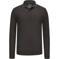Ragman Langarm-Poloshirt in strukturiertem Stretch-Mix, Modern Fit Ragman Langarm-Poloshirt in strukturiertem Stretch-Mix, Modern Fit von Ragman