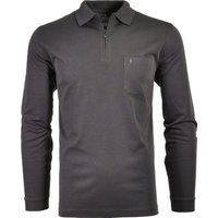 Ragman Langarm-Poloshirt mit Micropima-Baumwolle und Zip in S von Ragman